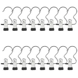 16 PCS Laundry Hook Boot Hanging Hold Clips Portable Hanging Hooks Home Travel Hangers Clothing Clothes Pins