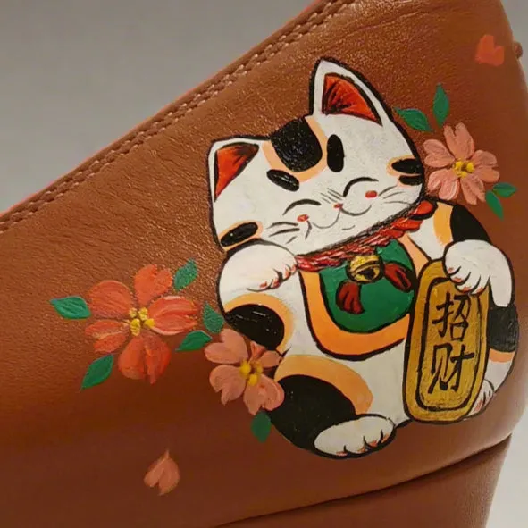 AI Shoeful Flats - Maneki-neko