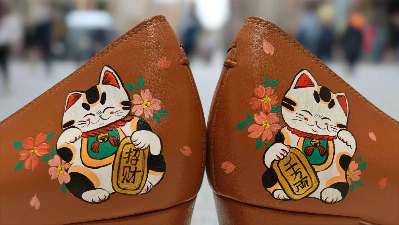 AI Shoeful Flats - Maneki-neko