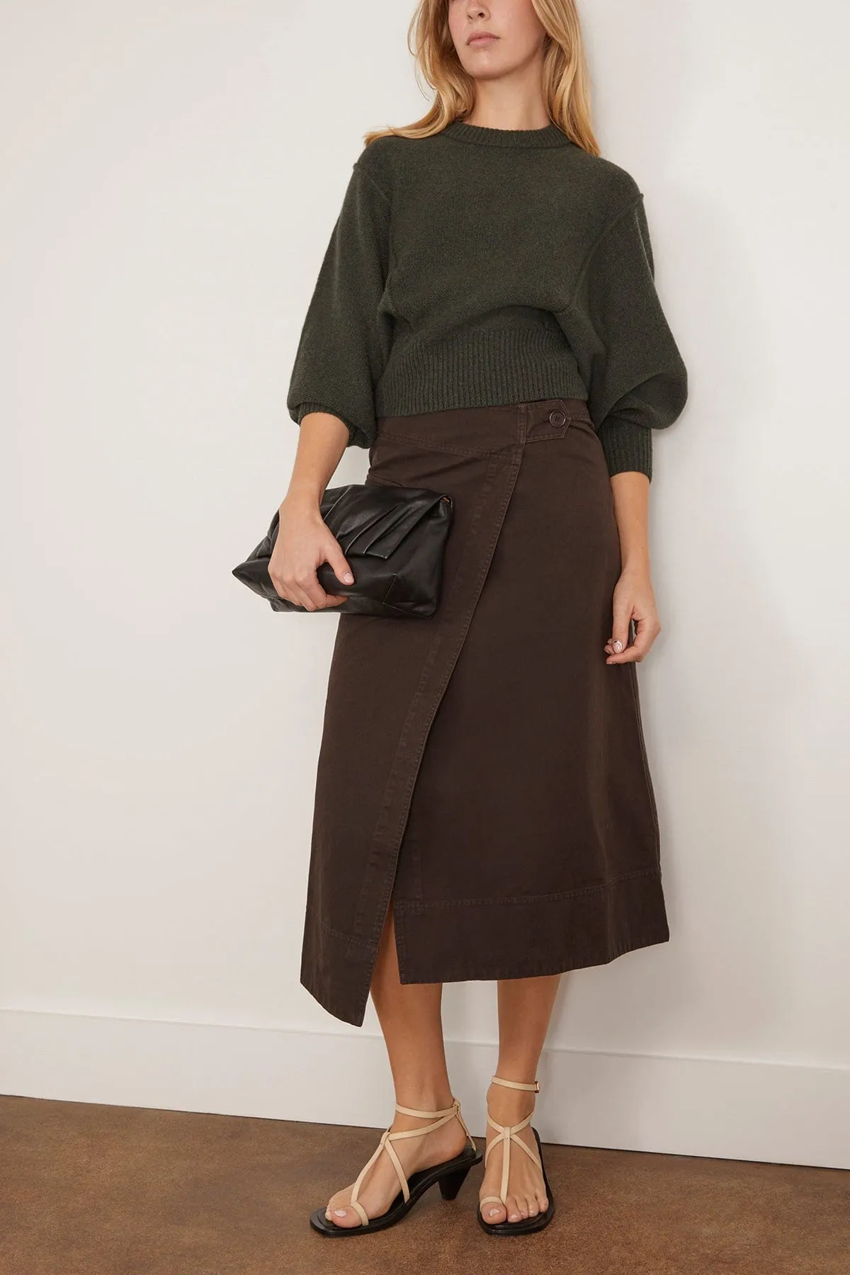 Alina Dolman Sweater in Deep Olive
