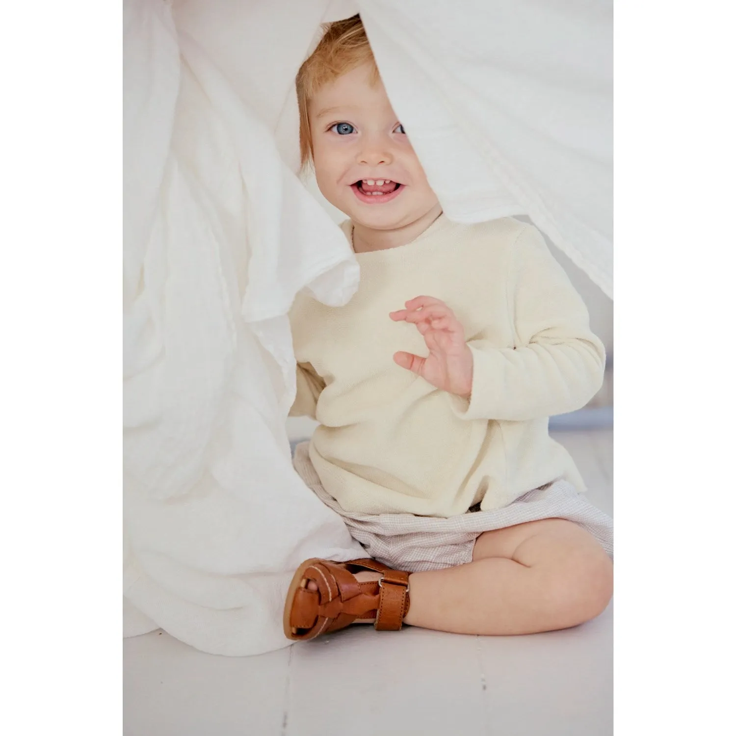 Angulus CAndnac Barnets Første Sandal Med Kontraststikninger