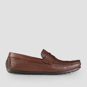 AQ By Aquila hewitt mens leather loafer in tan