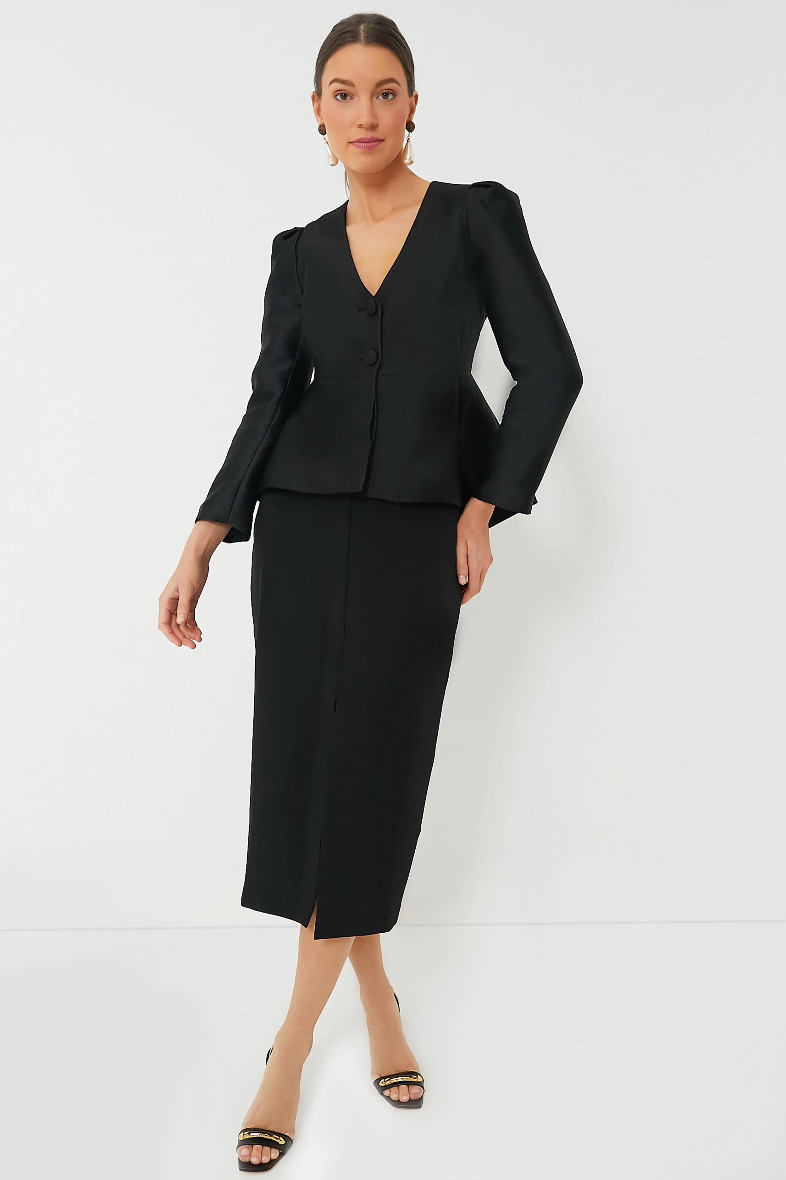 Black Louna Midi Skirt