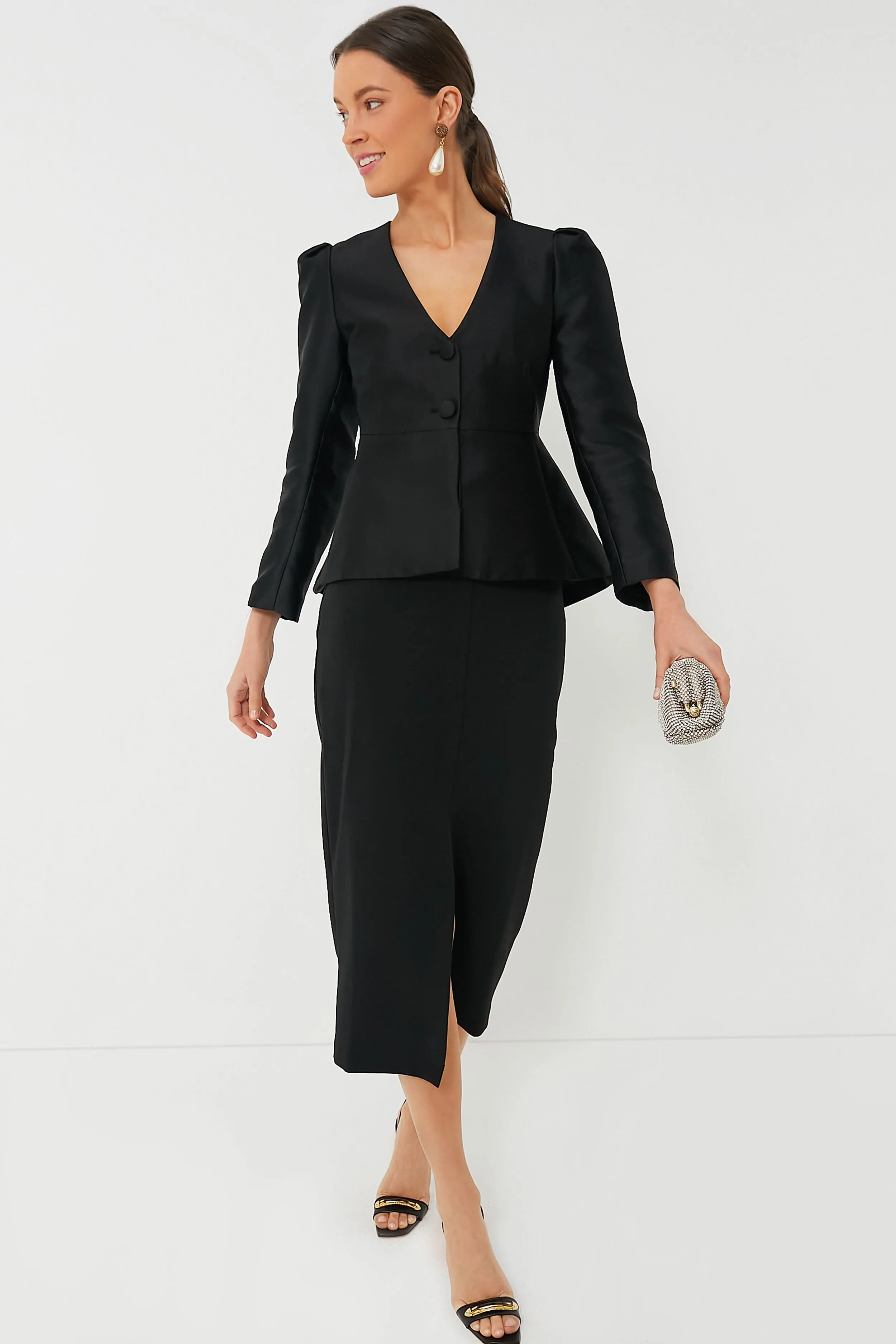 Black Louna Midi Skirt