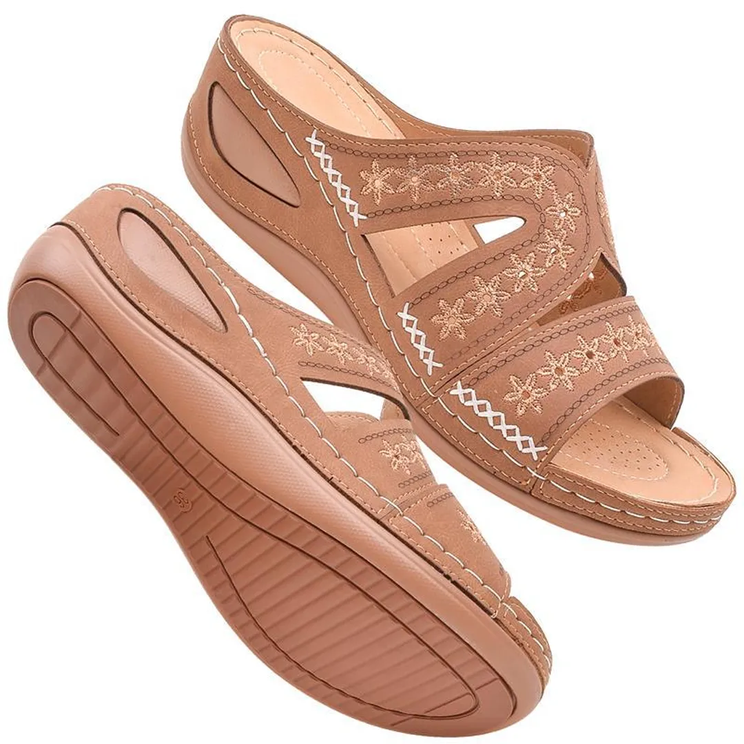 Blisscomfy Arch Support Wide Toe Box Open Toe Sandals