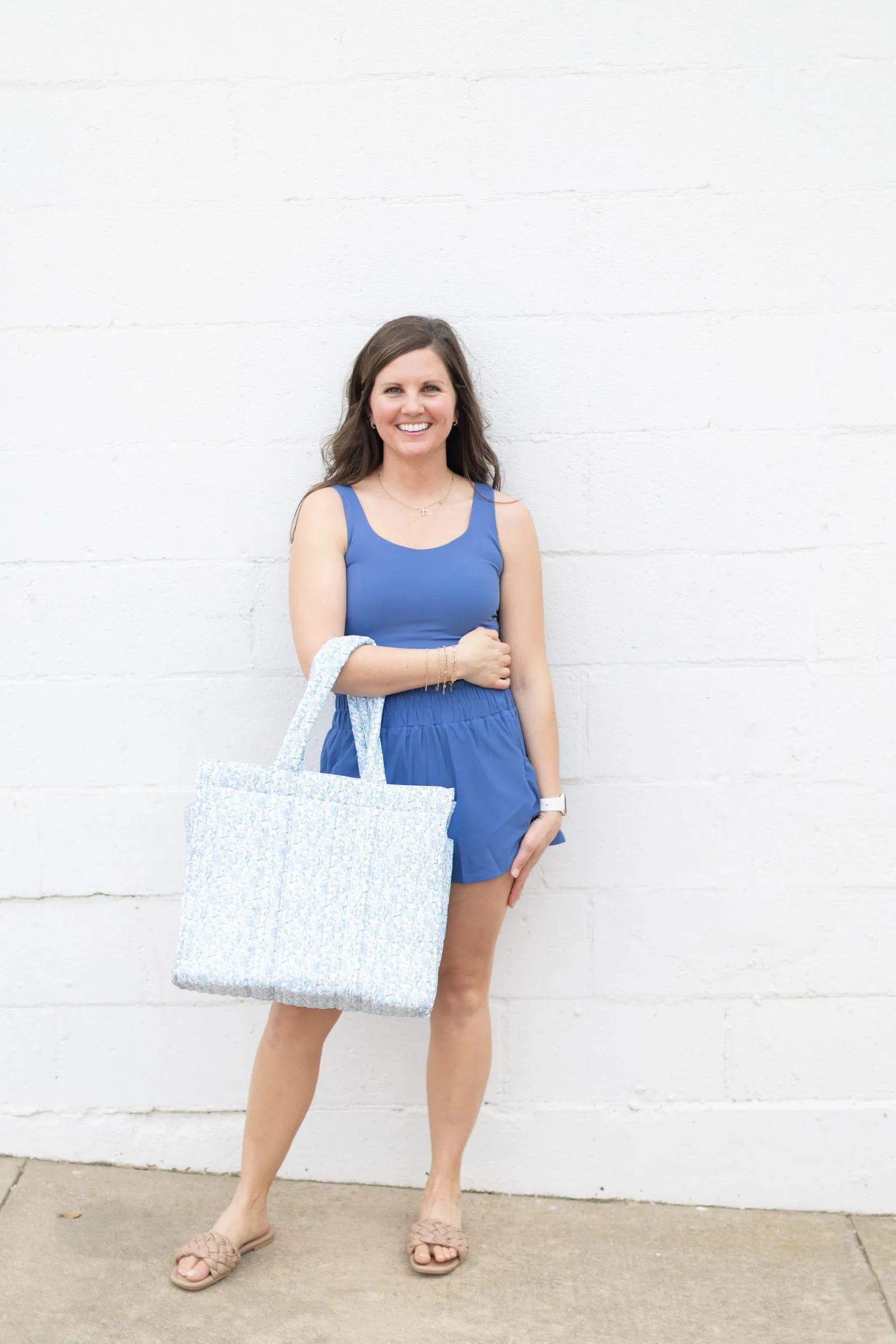 Blue Athleisure Flow Romper