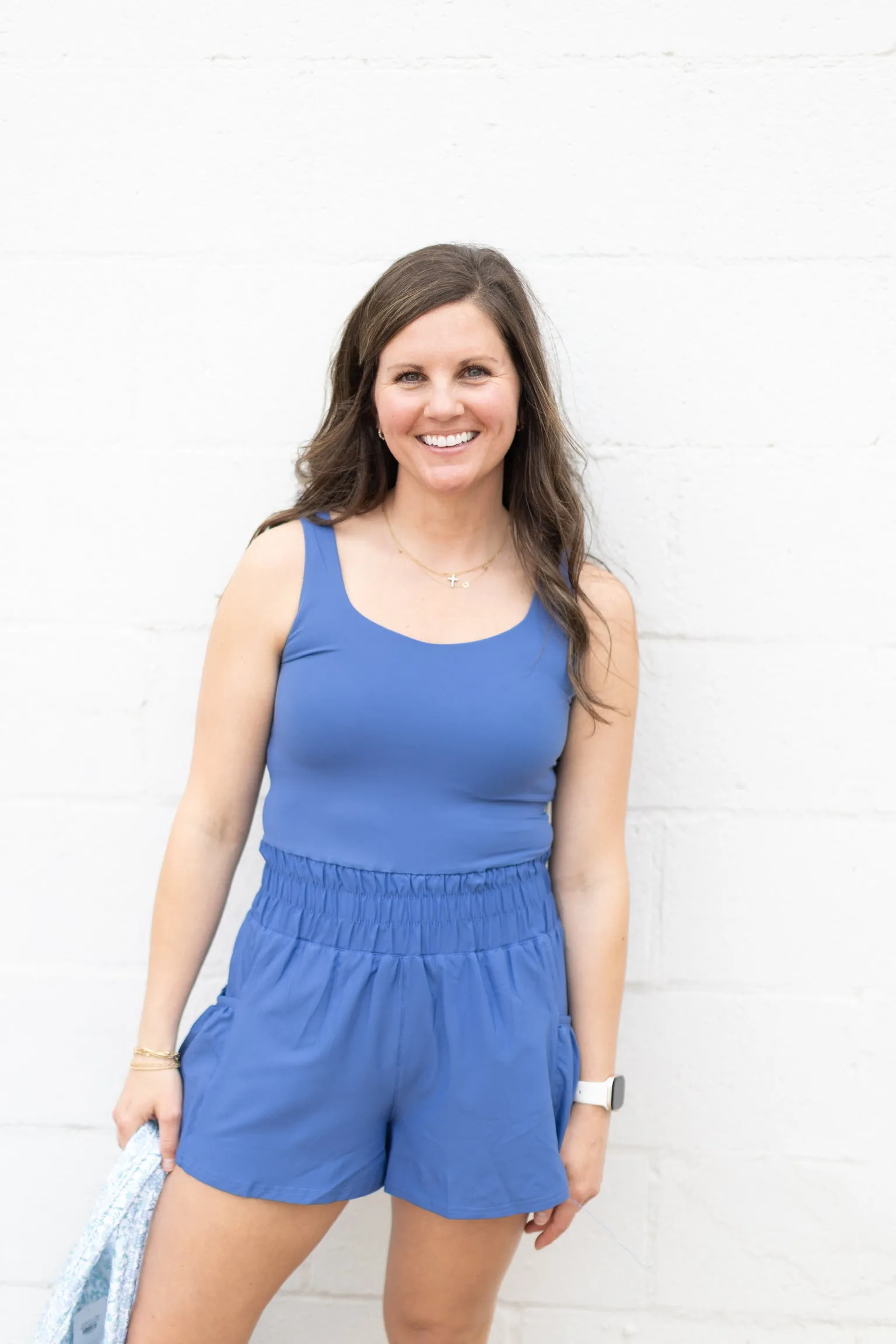 Blue Athleisure Flow Romper