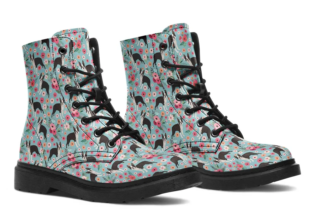 Boston Terrier Flower Boots