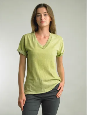 Bright Olive Cotton Tee