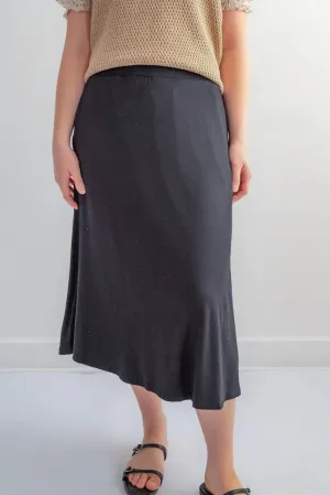 Brighton Knit Midi Skirt in Black
