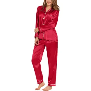 Button Down Satin Pajamas  Comfortable and Stylish Sleepwear