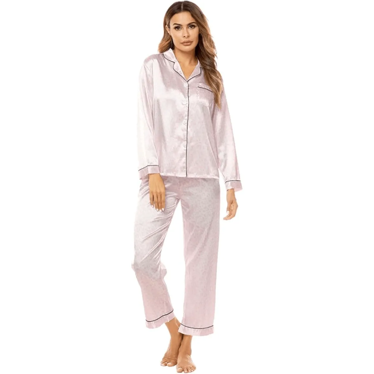 Button Down Satin Pajamas  Comfortable and Stylish Sleepwear