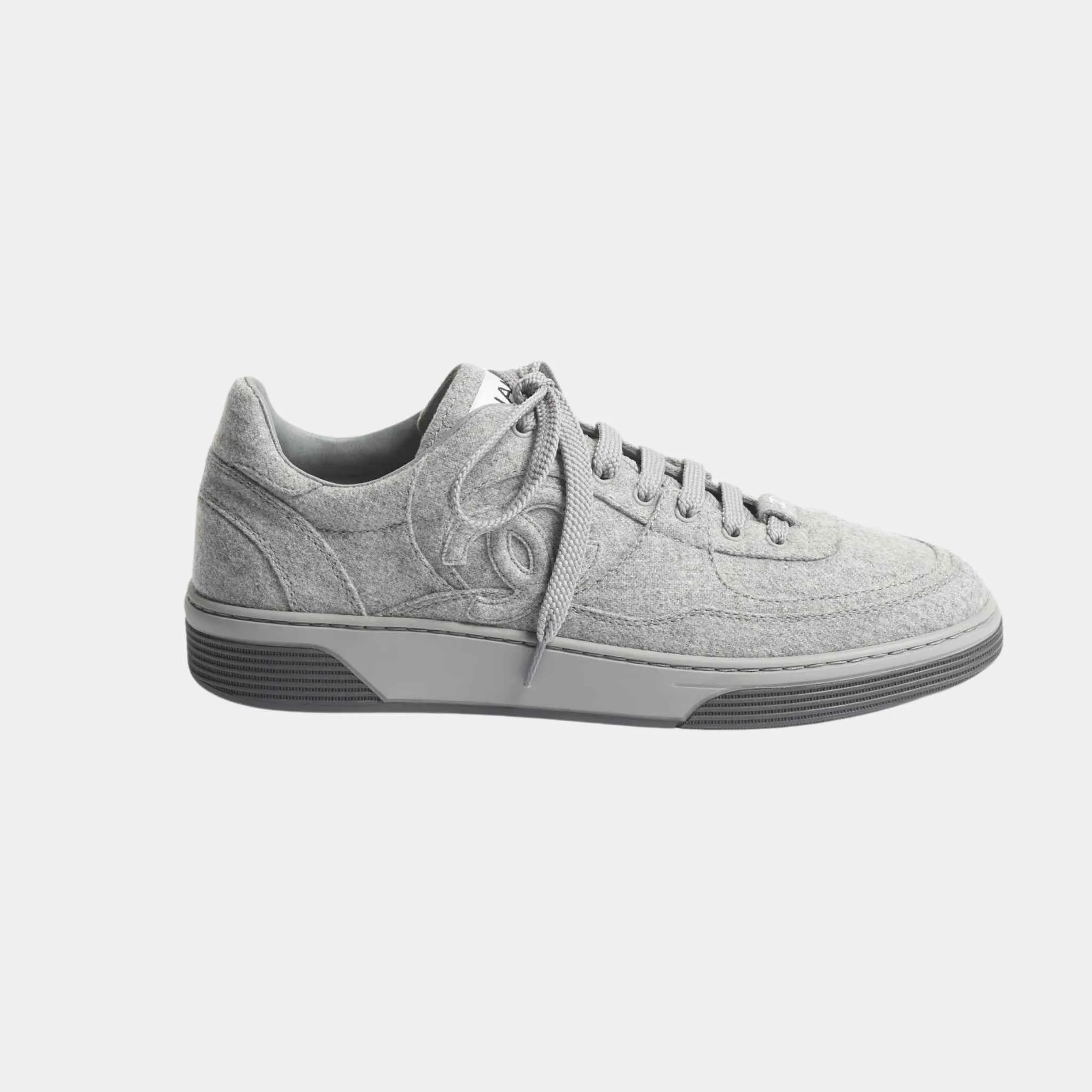 Chanel Trainers Sneakers Wool And Mixed Fibres Light Grey