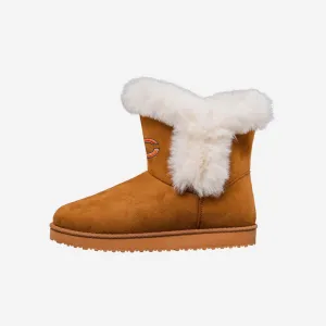 Chicago Bears Womens White Fur Boot