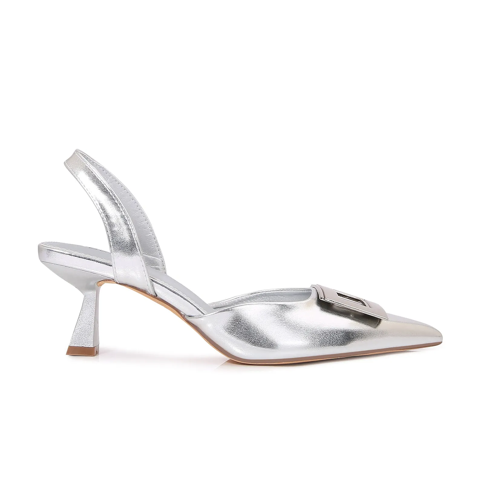 Colette Pointed-Toe Slingback Heels