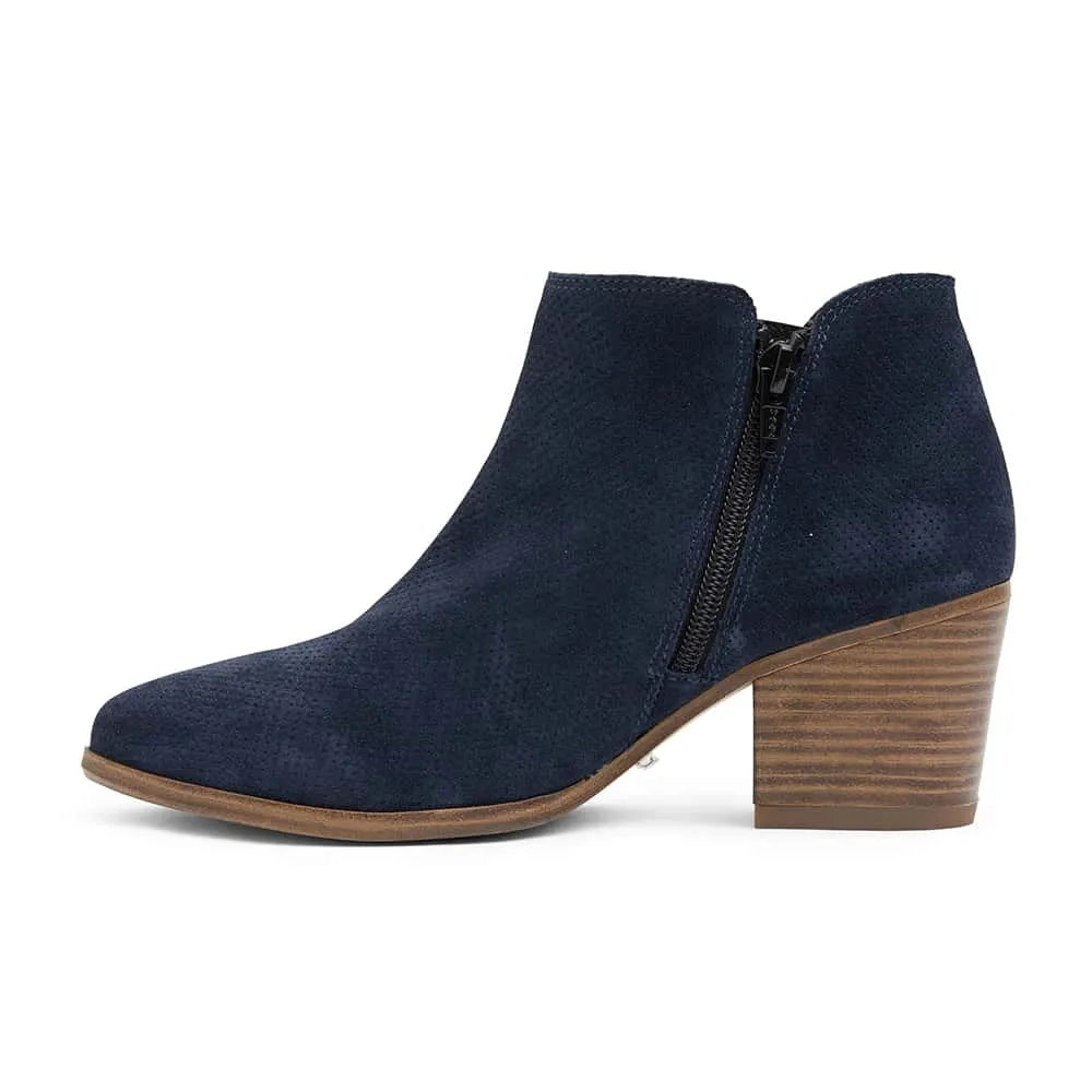 Dart Boot in Navy Suede