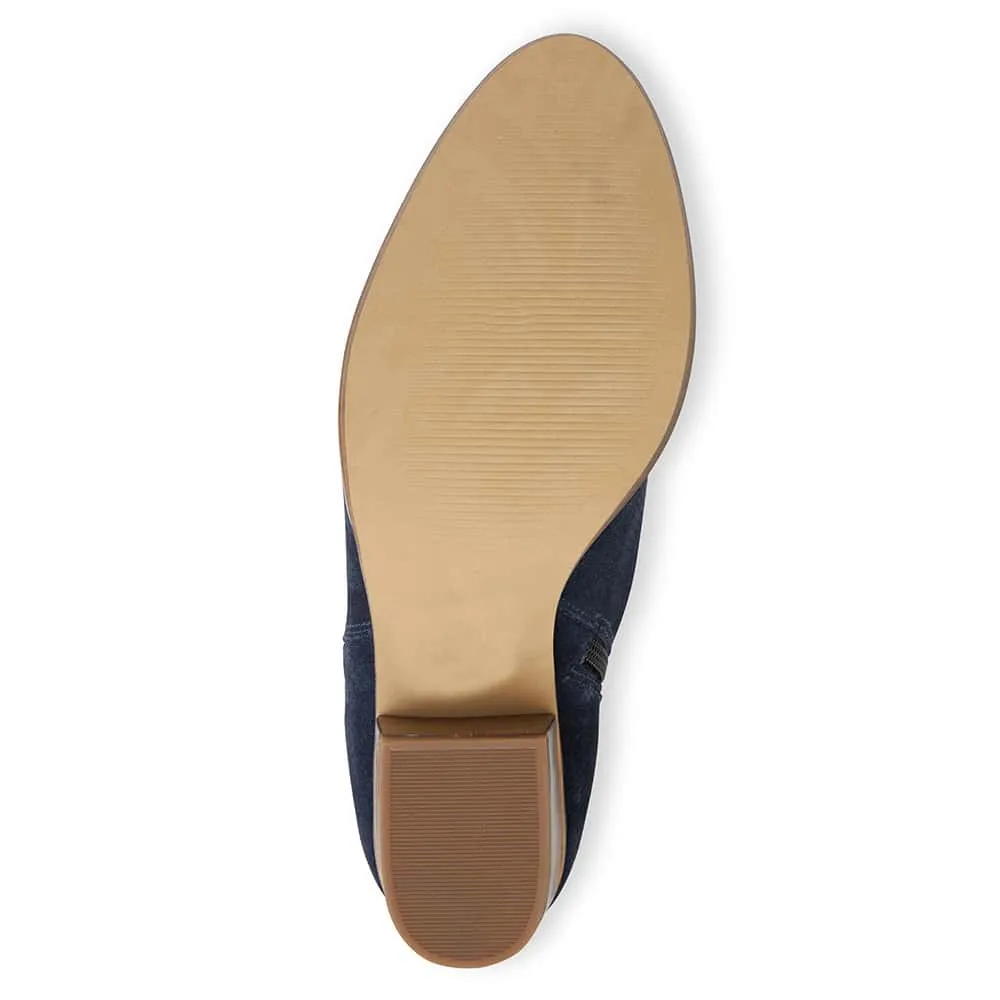 Dart Boot in Navy Suede