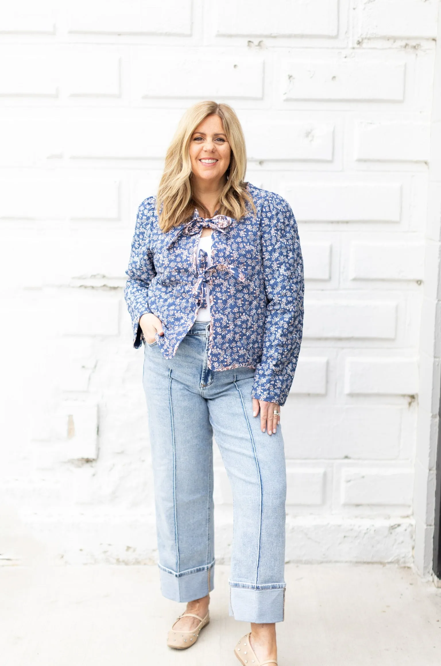 Ditzy Floral Bow Jacket
