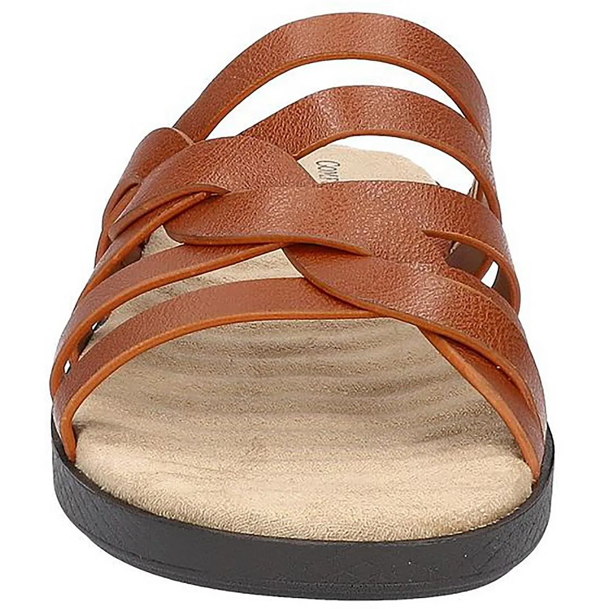 Easy Street Womens Sheri Comfort Insole Open Toe Slide Sandals