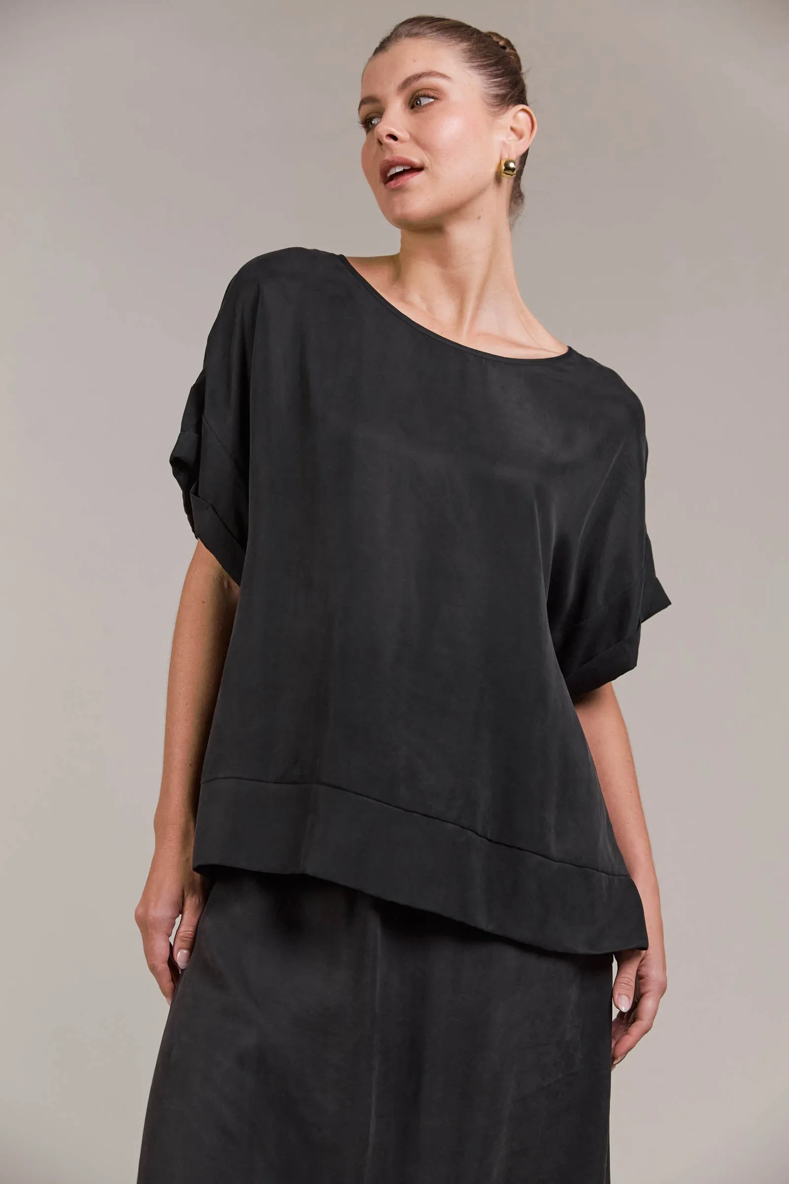Eden Relaxed Top -  Black PREORDER MID MARCH