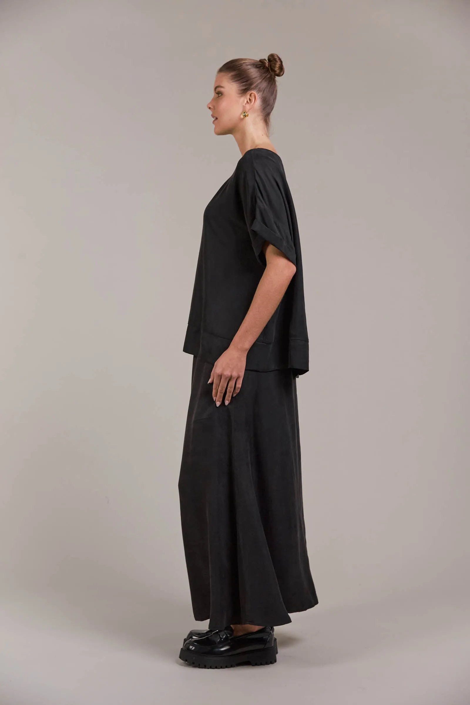 Eden Relaxed Top -  Black PREORDER MID MARCH