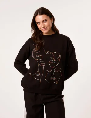 Face Stitch Sweatshirt