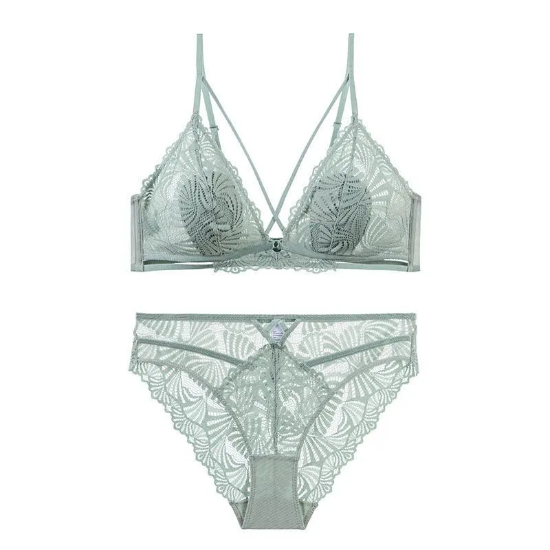 Fancy Embroidery Bralette Set  Comfortable and Stylish Lingerie