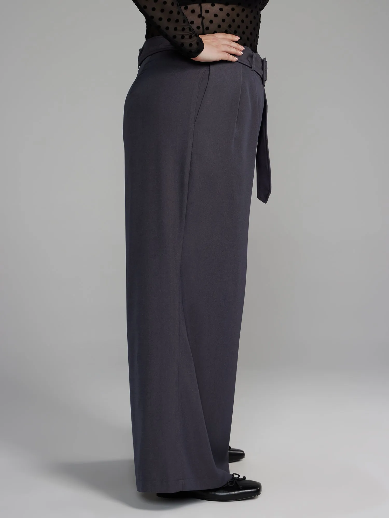 Fashion To Figure - Belted Wide Leg Pants