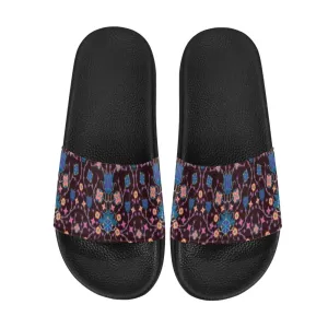 Floral Damask Purple Women's Slide Sandals