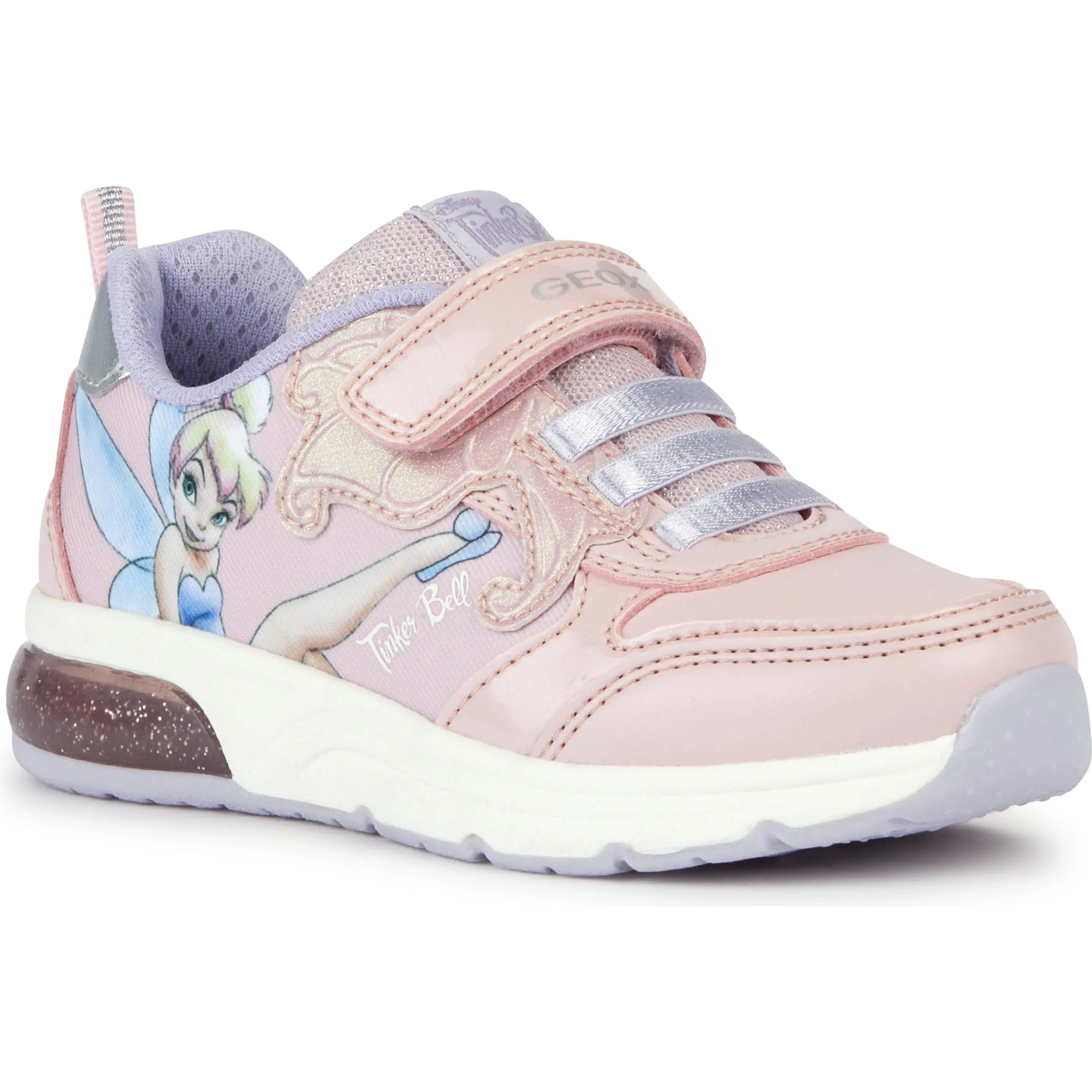 Geox Girls Trainer Spaceclub Tinker Bell Light Up Pink/Lilac