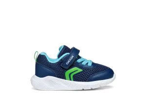 Geox Sprintye Boys Navy Light Green Trainer
