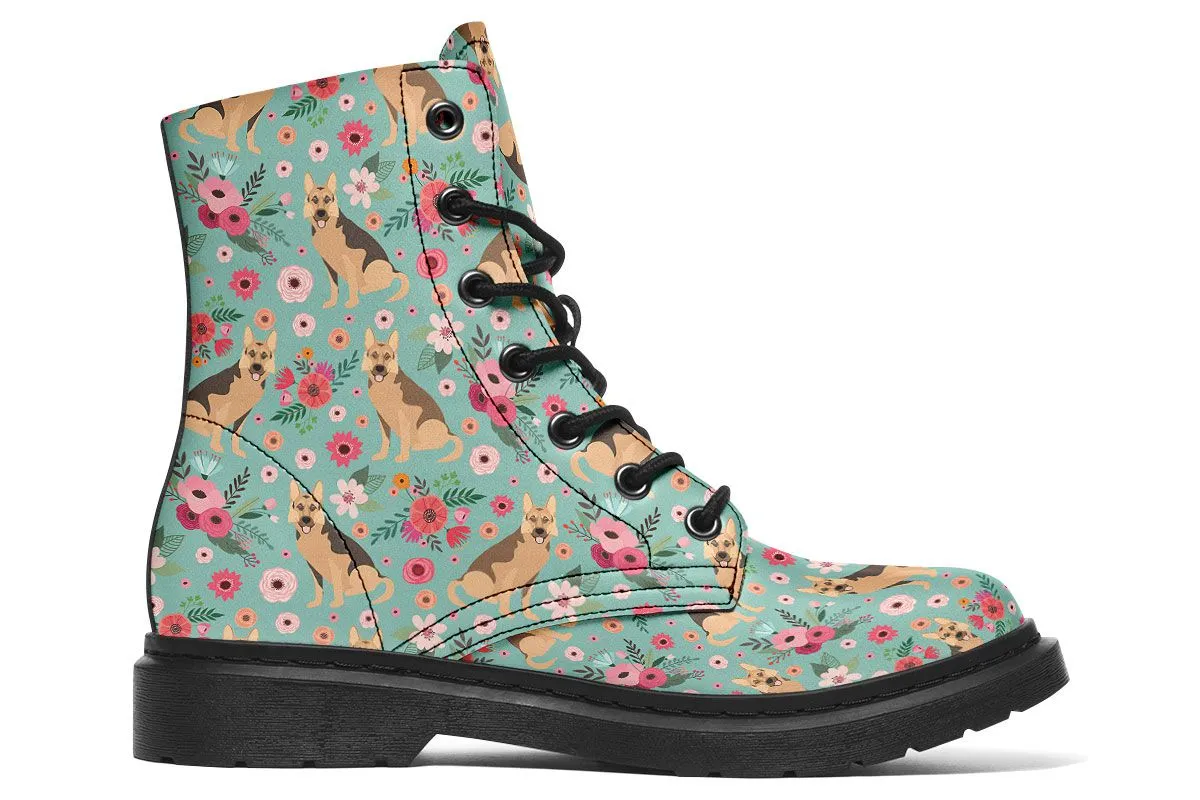 German Shepherd Flower Boots