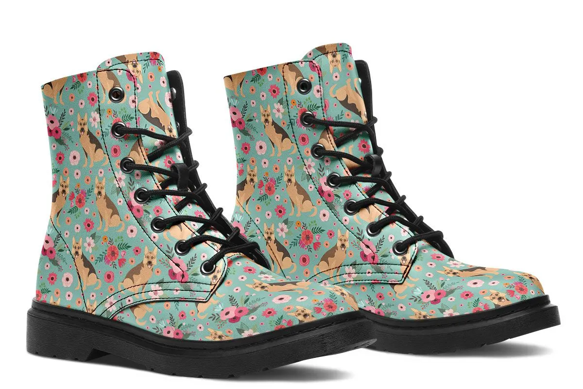 German Shepherd Flower Boots