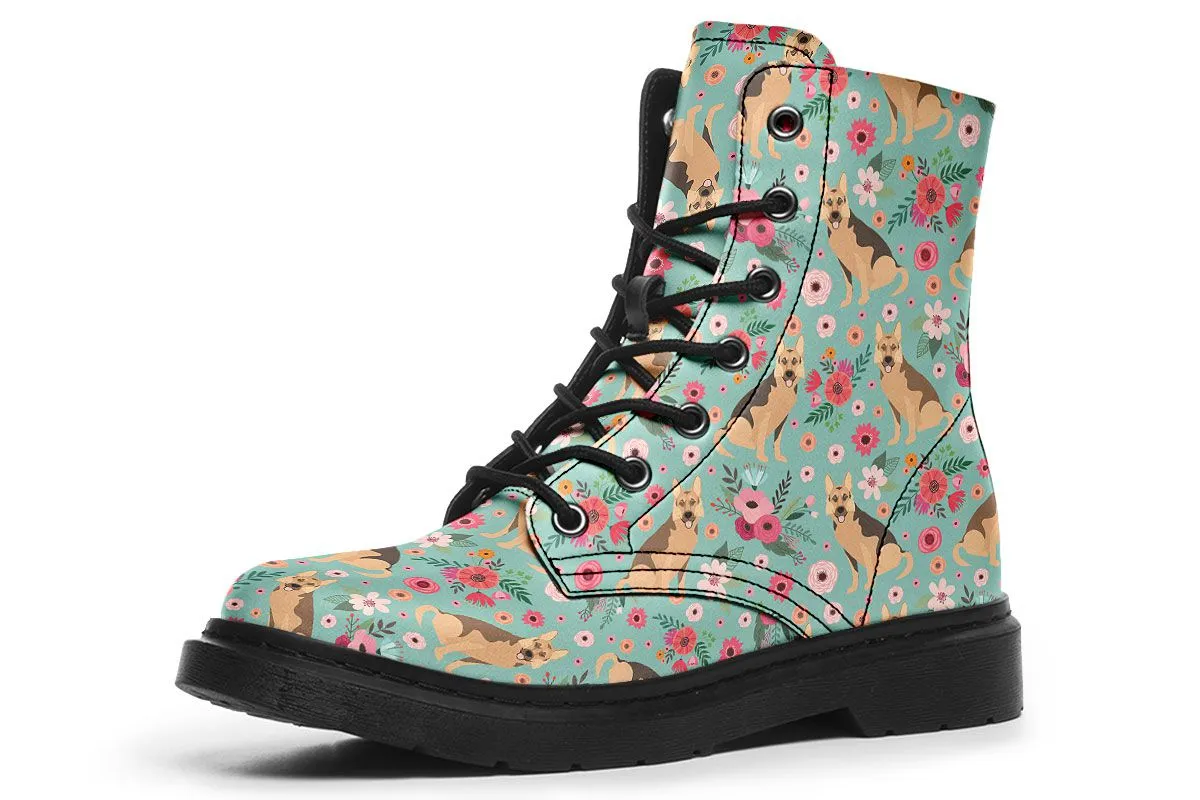 German Shepherd Flower Boots