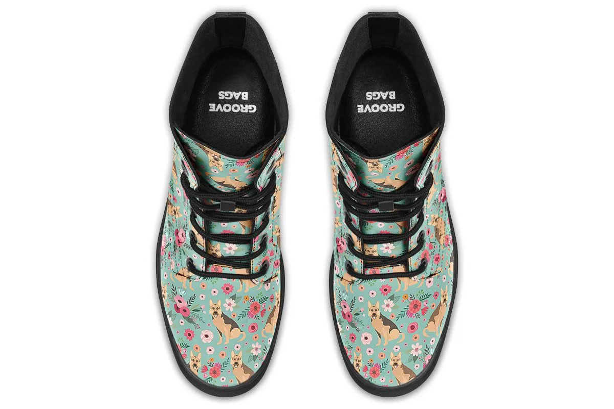 German Shepherd Flower Boots