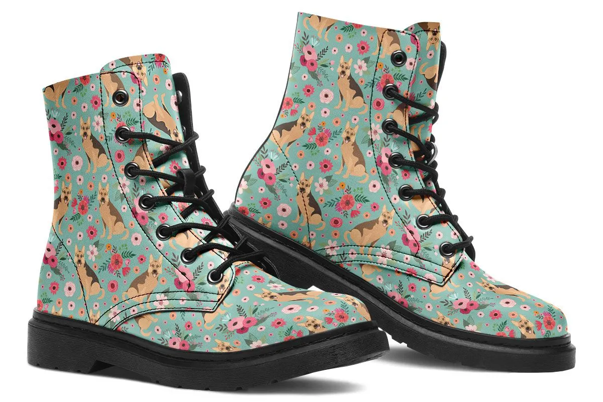 German Shepherd Flower Boots