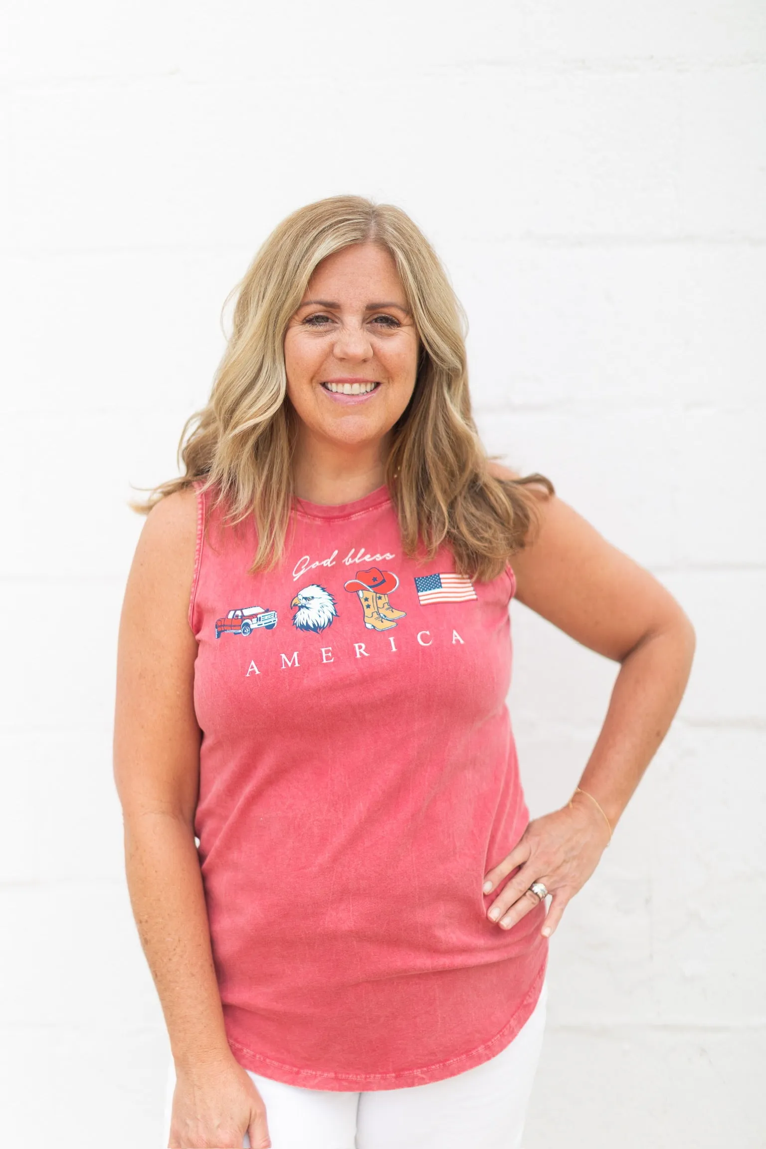'God Bless America' Graphic Tank Top