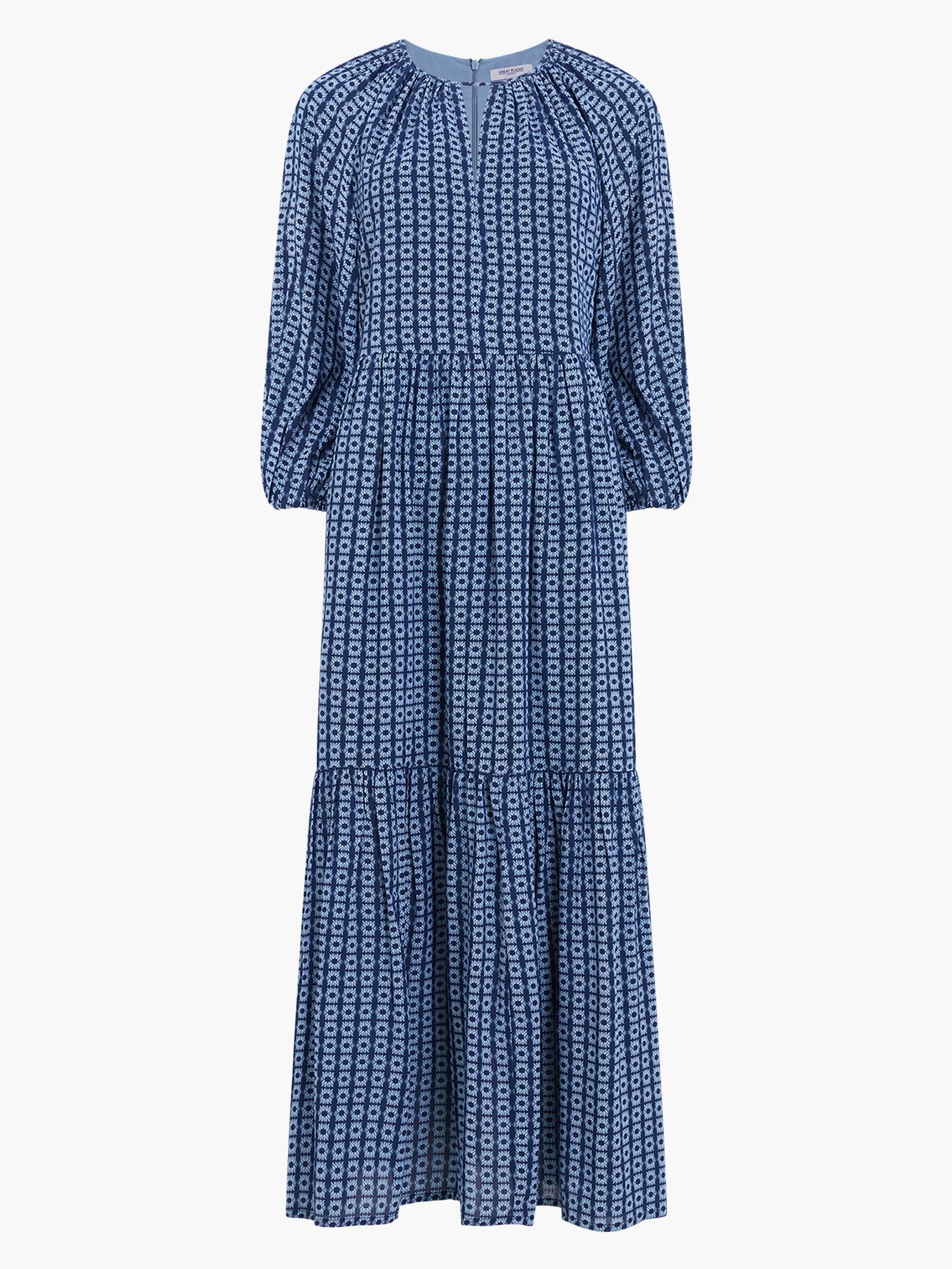 Great Plains Tangier tile eco print dress Summer Navy