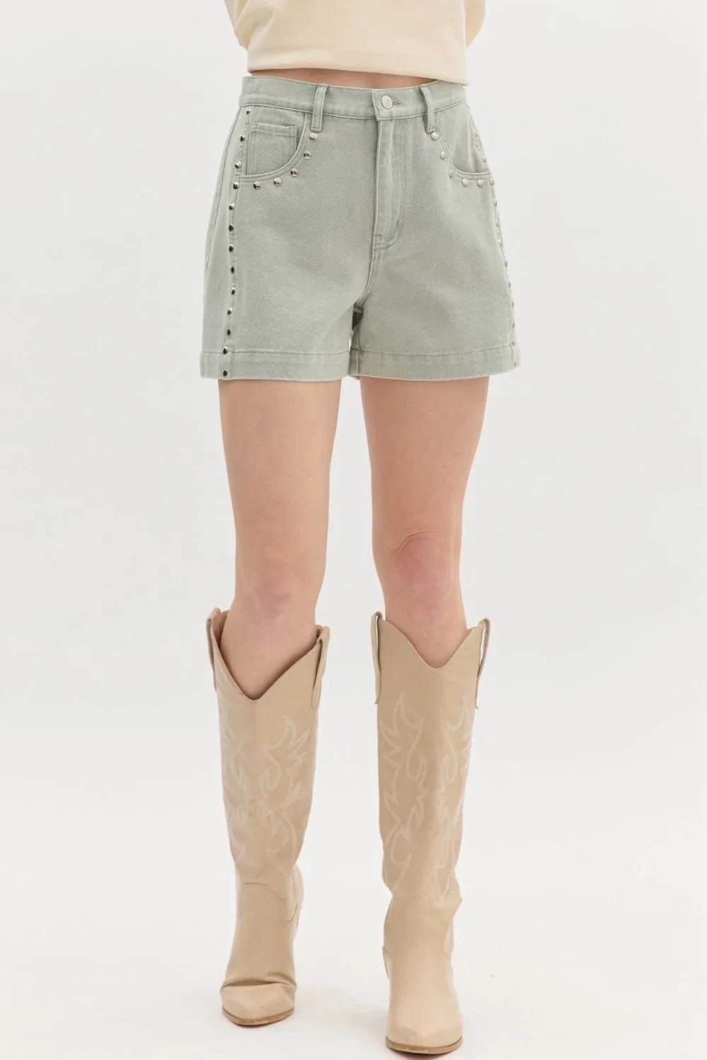 Green Stud Shorts