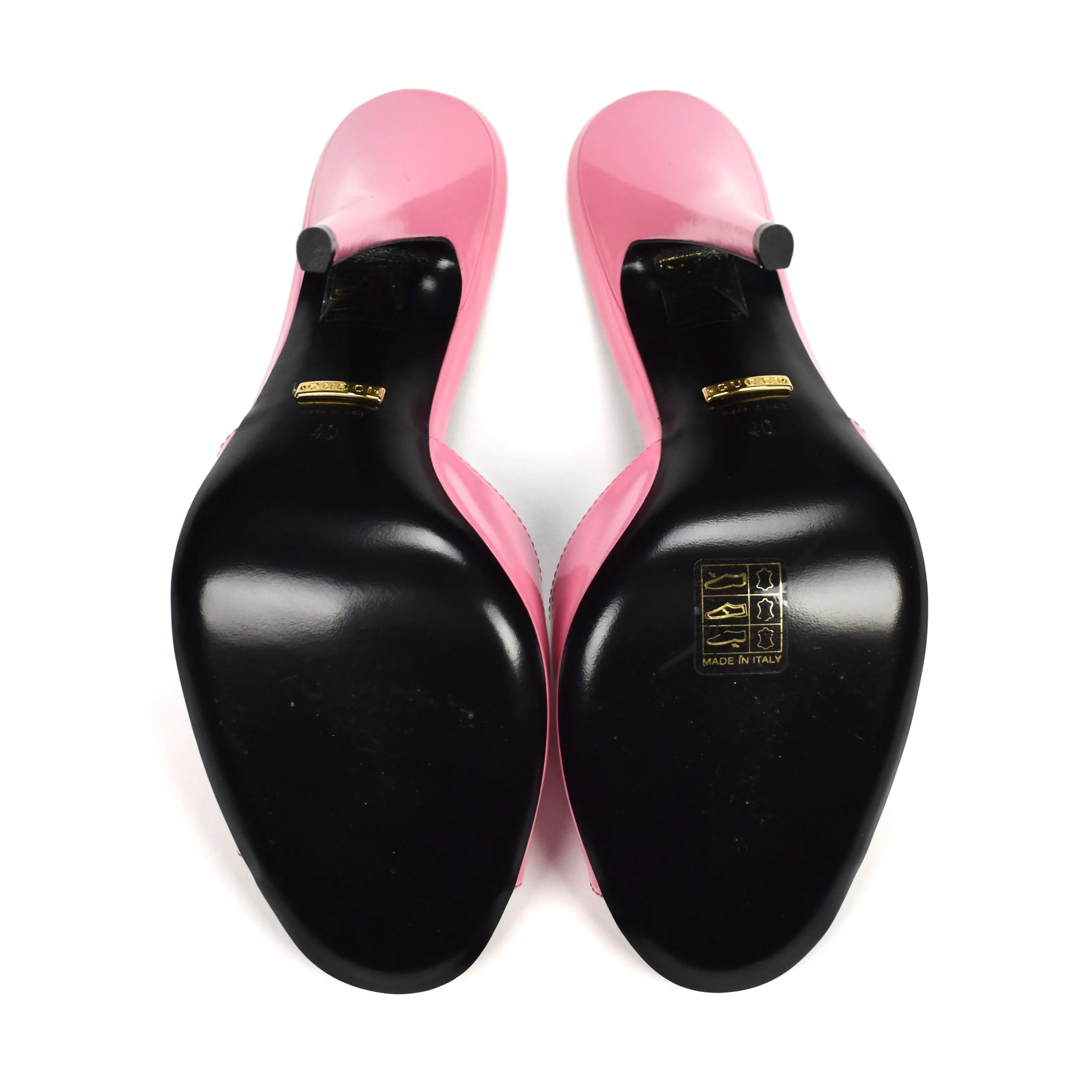 Gucci - Pink Polished Leather Heels