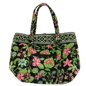 Handbag By Vera Bradley In Black & Green, Size:Medium