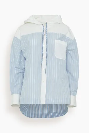 Helmi Striped Shirting Blouse in Blue