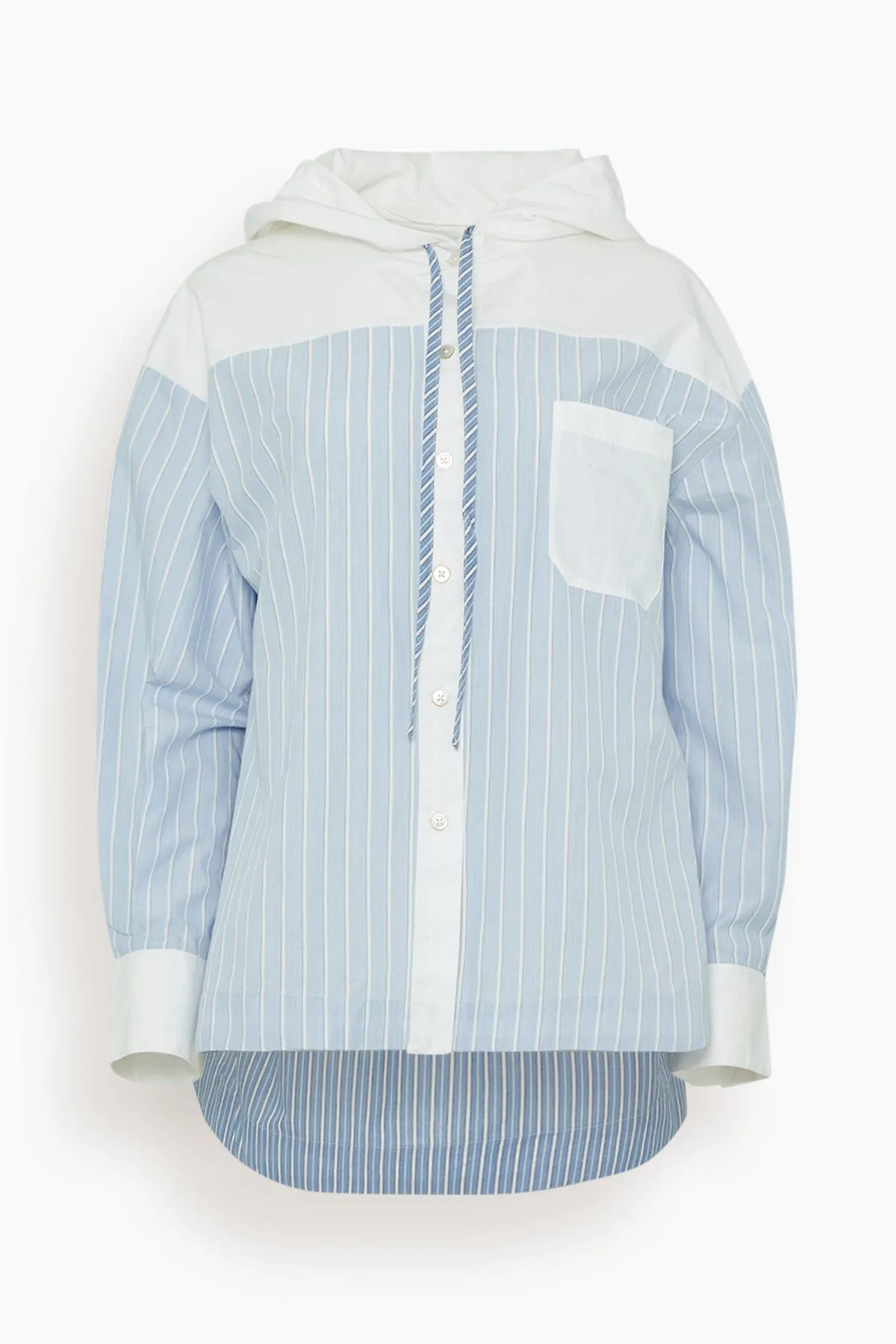 Helmi Striped Shirting Blouse in Blue