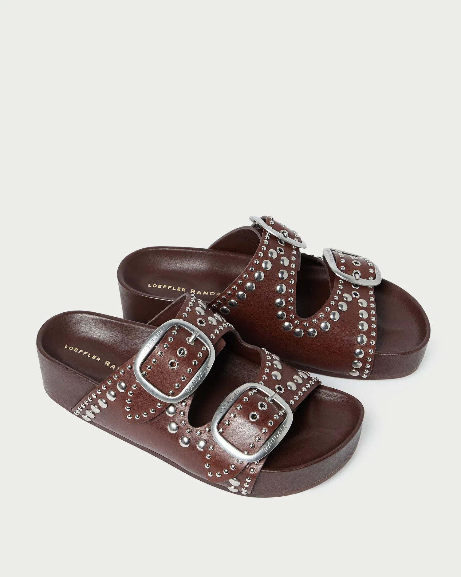 Jack Espresso Leather Studded Sandal