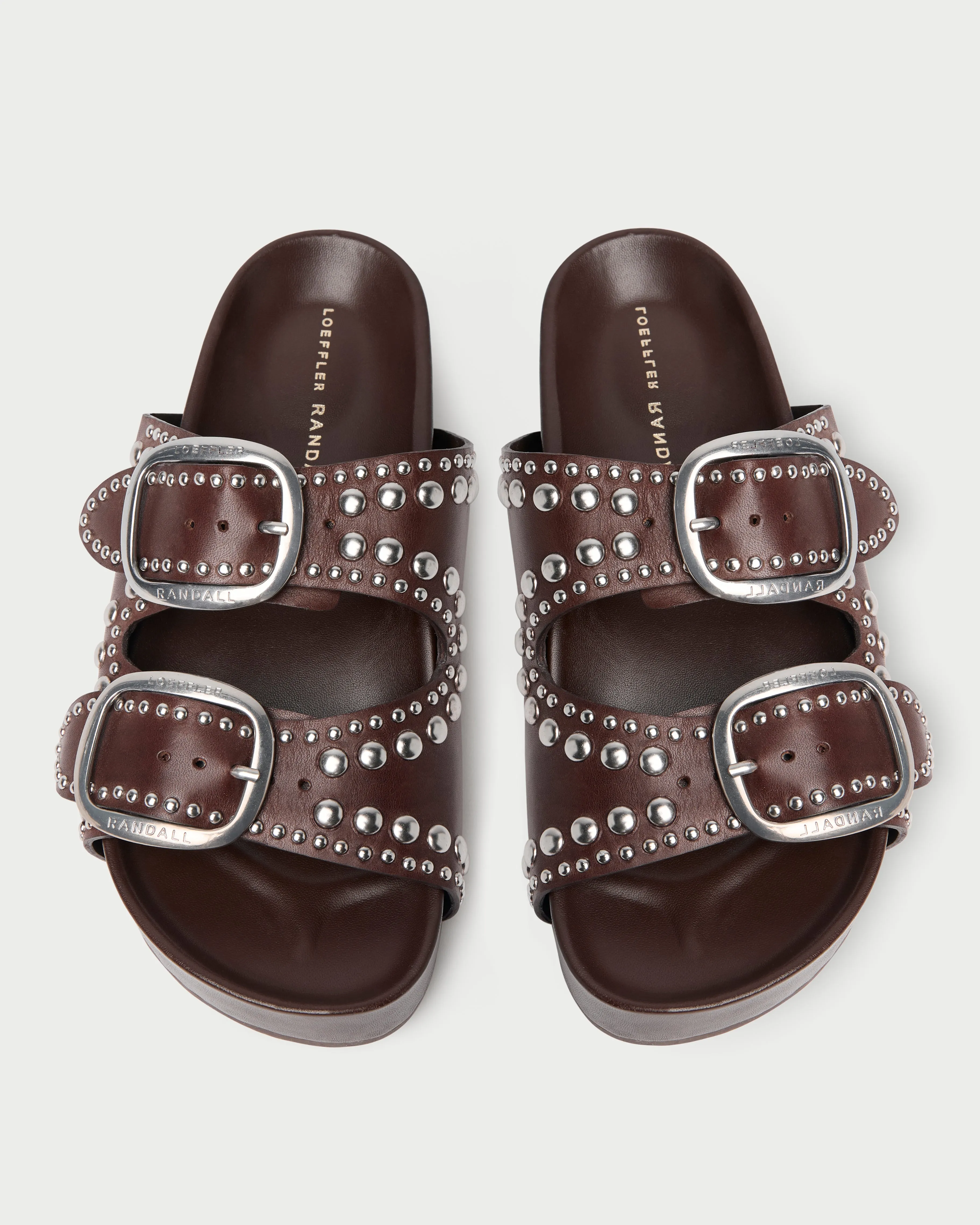 Jack Espresso Leather Studded Sandal