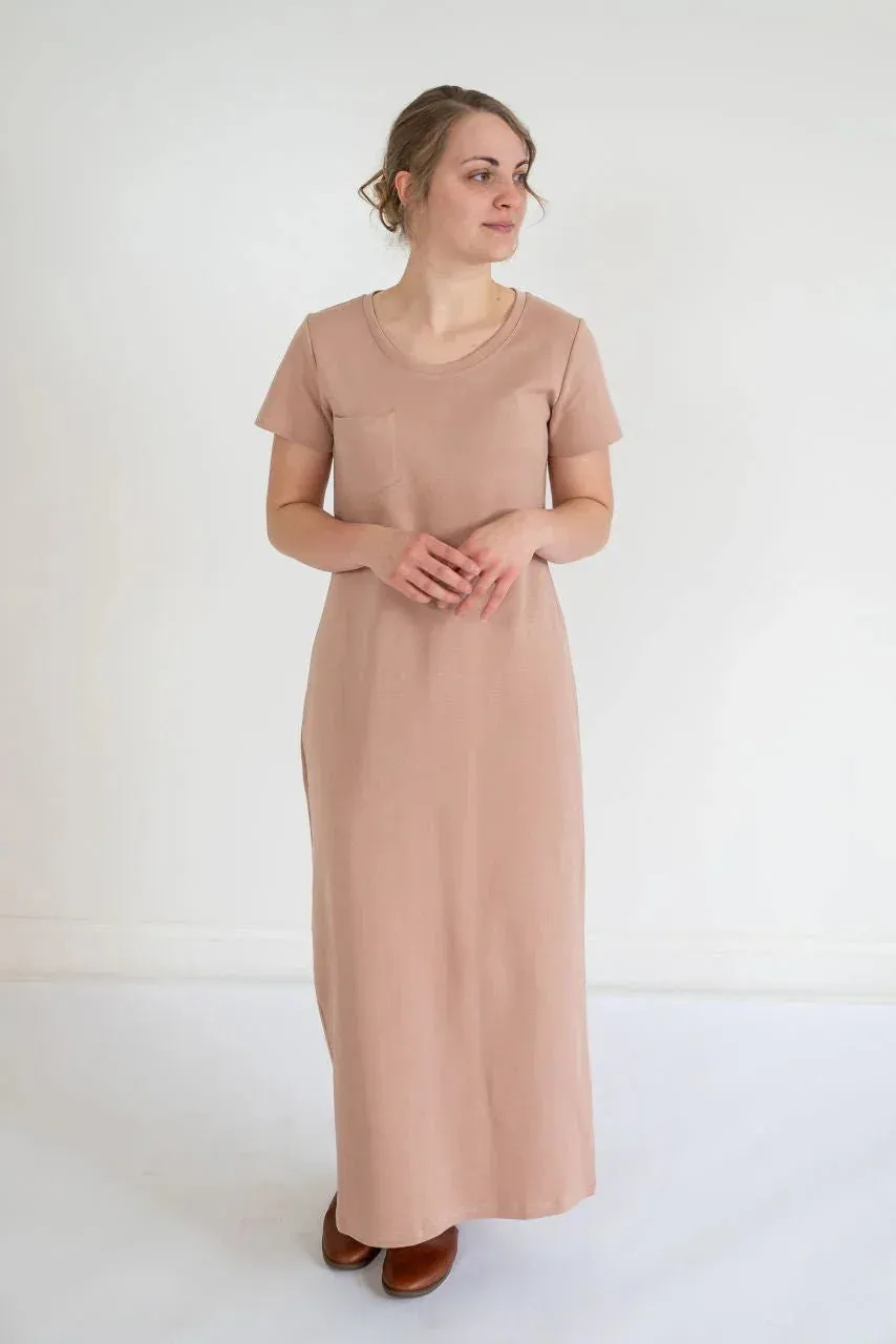 Jane T-Shirt Maxi Dress in Soft Pink