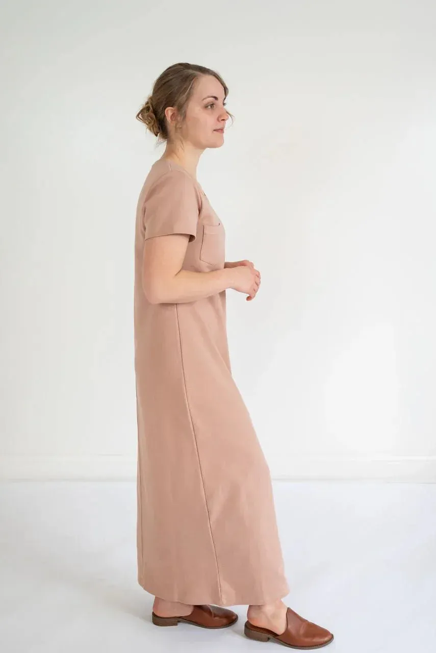 Jane T-Shirt Maxi Dress in Soft Pink