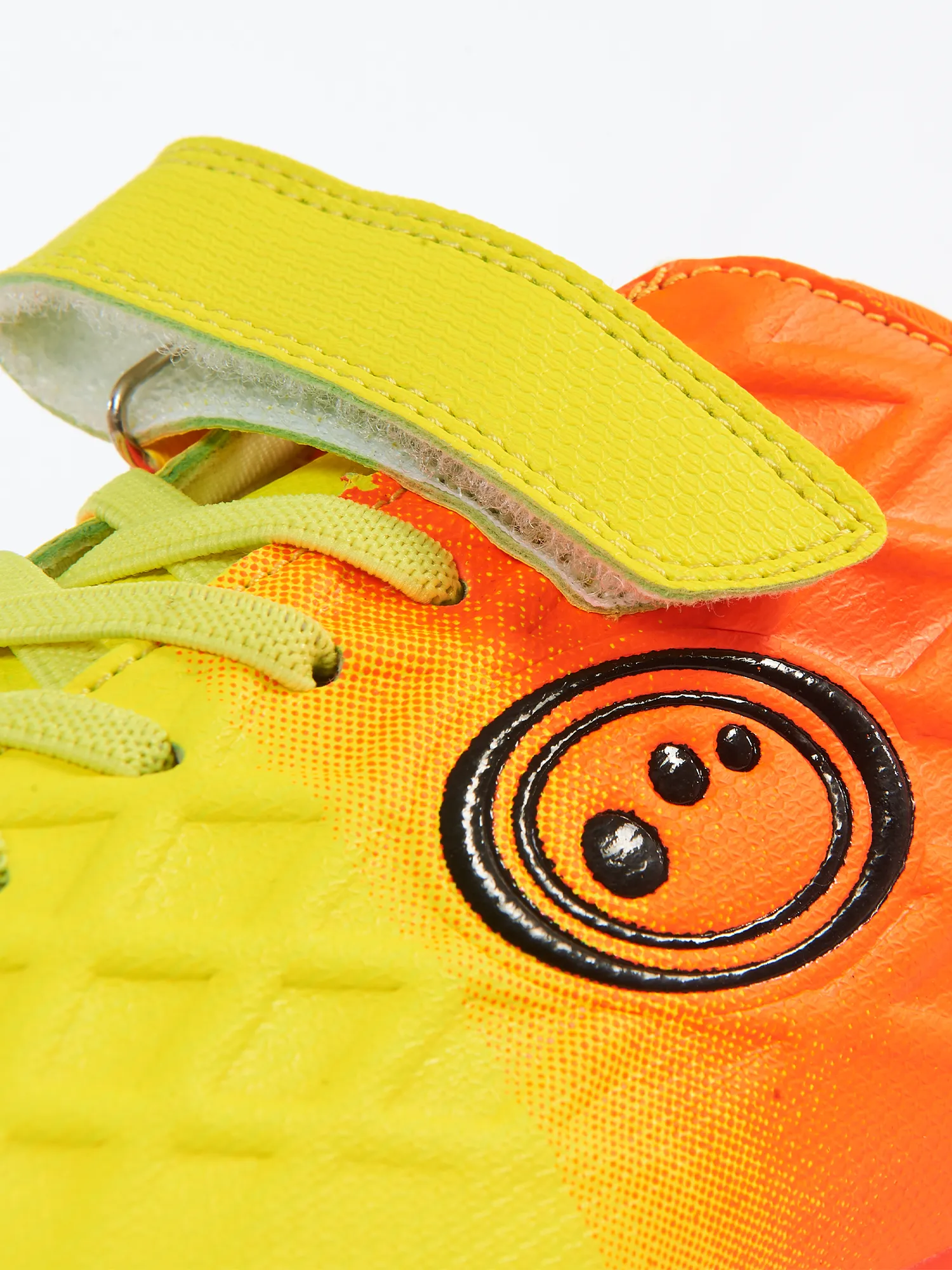 Junior Yellow Orange Ignisio Easy Fasten 6 Stud Football Boot