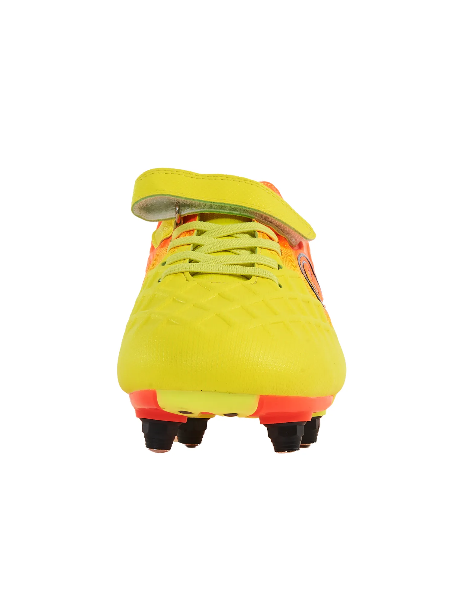 Junior Yellow Orange Ignisio Easy Fasten 6 Stud Football Boot
