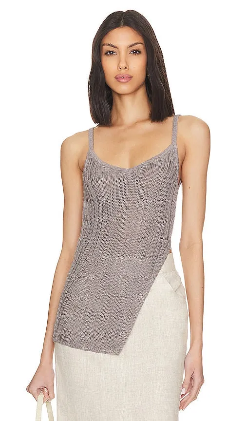 L'Academie Jaxine Knit Top in Grey